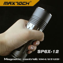 Maxtoch SP6X-12-classe dos aviões Cree lanterna AA controle magnético de U2